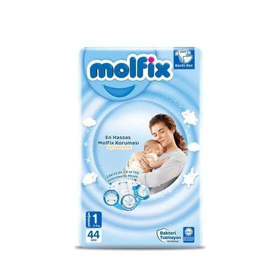 Molfix Baby Diaper Belt 1 New Born 2-5 kg (44pcs)