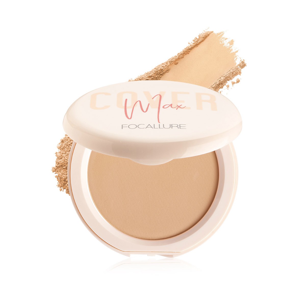 FA 155 - Focallure COVERMAX Two-Way-Cake Pressed Powder - 02 Warm Beige